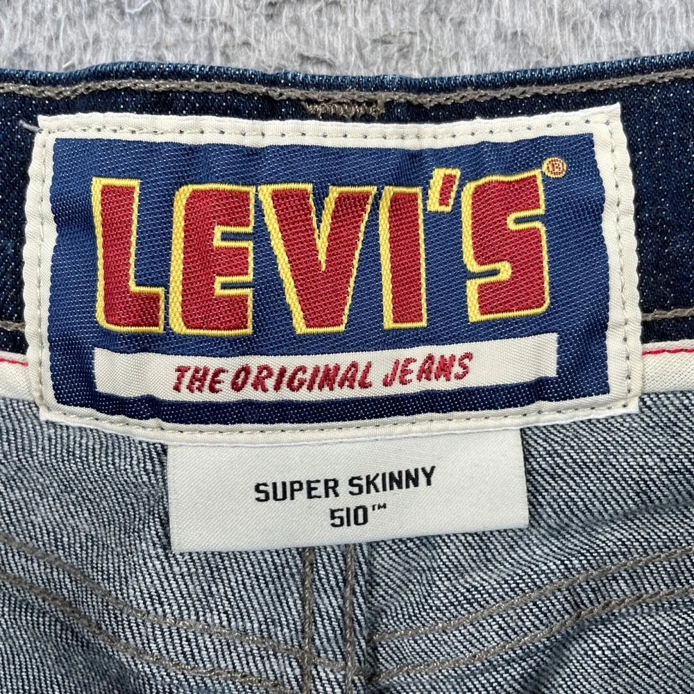 Levi's 510 Premium Jeans Mens 33x32 Blue Super Skinny Stretch Denim Casual